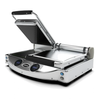 Spidocook kontaktní gril sklokeramický s horním žebrováním 